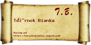 Tárnok Bianka névjegykártya
