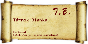 Tárnok Bianka névjegykártya
