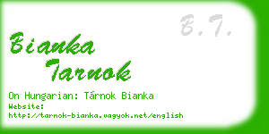bianka tarnok business card